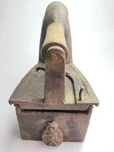Plancha A Carbón Antigua, Tipo Chimenea, Original, De Colección - foto 4