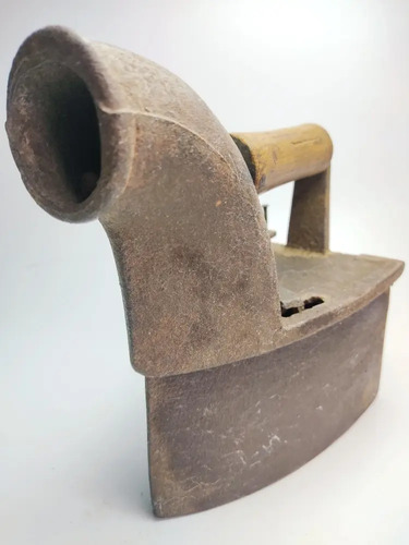 Plancha A Carbón Antigua, Tipo Chimenea, Original, De Colección - foto 7
