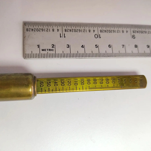 Calibrador De Aire Antiguo En Bronce, No Funciona - foto 5