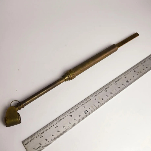 Calibrador De Aire Antiguo En Bronce, No Funciona - foto 7