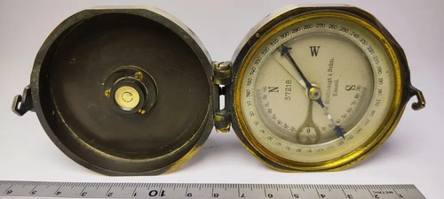 Brújula De Topografía Antigua, 1900, Breithaupt & Sohn, Cassel - foto 2