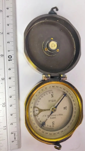 Brújula De Topografía Antigua, 1900, Breithaupt & Sohn, Cassel - foto 5