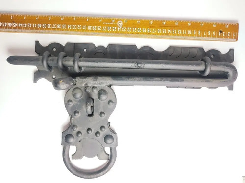 Herraje, Pasador Y Cerrojo Colonial Antiguo, 46 × 26 cm - foto 3