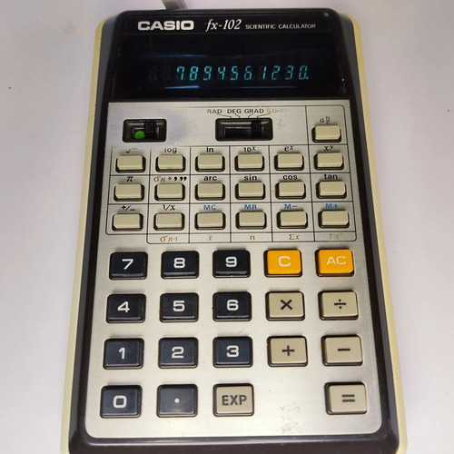 Calculadora Casio FX-102 Científica, Años 70, Funcionando, Números Iluminados - foto 10