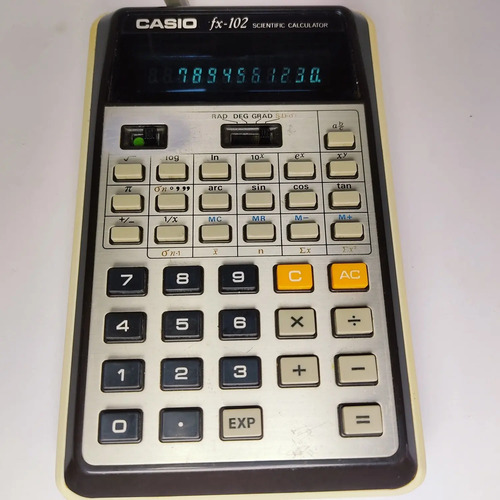 Calculadora Casio FX-102 Científica, Años 70, Funcionando, Números Iluminados - foto 2