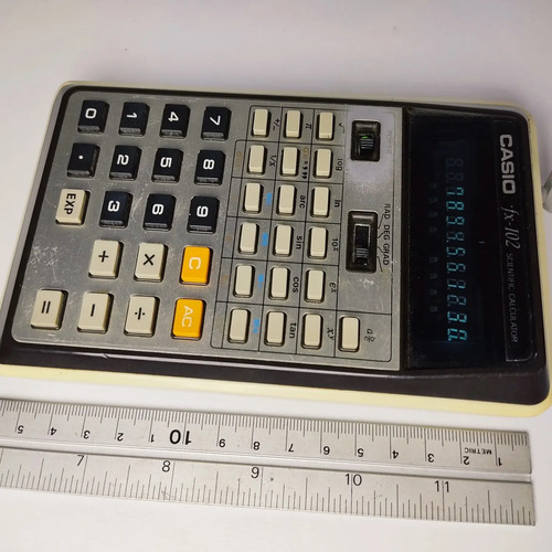 Calculadora Casio FX-102 Científica, Años 70, Funcionando, Números Iluminados - foto 5