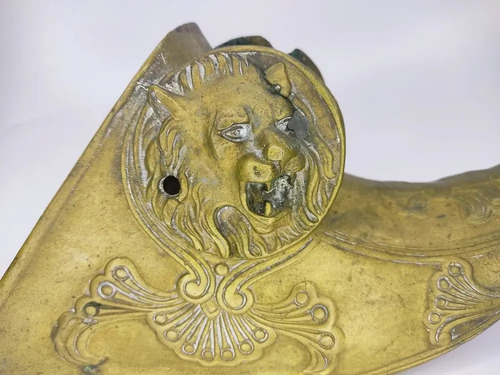 Estribo Español Con Leones, En Bronce Original, Regular Estado - foto 2