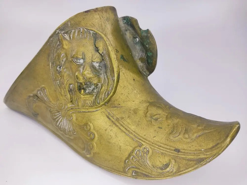 Estribo Español Con Leones, En Bronce Original, Regular Estado - foto 3