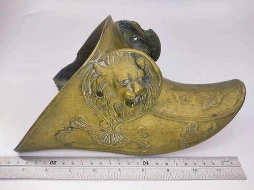 Estribo Español Con Leones, En Bronce Original, Regular Estado - foto 8