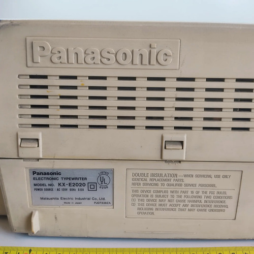 Máquina De Escribir Eléctrica Panasonic KX-E2020, Japonesa - foto 9