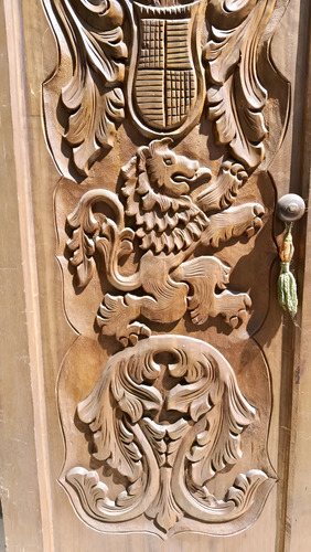 Talla En Madera, León Francés, 110 × 50 cm Aproximadamente