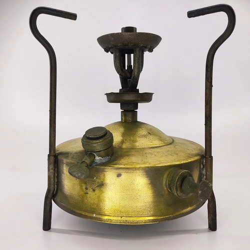 Estufa Antigua A Gasolina, En Bronce, Marca BAT, No Funciona