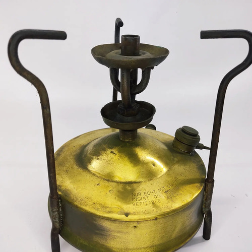 Estufa Antigua A Gasolina, En Bronce, Marca BAT, No Funciona - foto 6