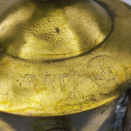 Estufa Antigua A Gasolina, En Bronce, Marca BAT, No Funciona - foto 9