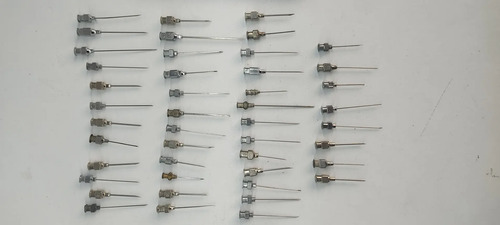Agujas Hipodérmicas Antiguas, 43 Unidades, Para Jeringa De Cristal