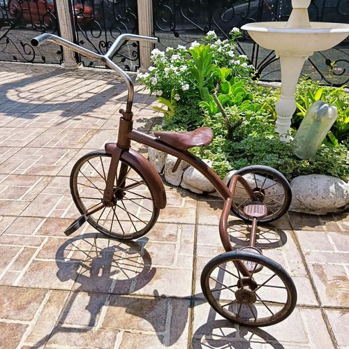Triciclo Infantil De Los Años 60, Metálico, No Apto Para Uso