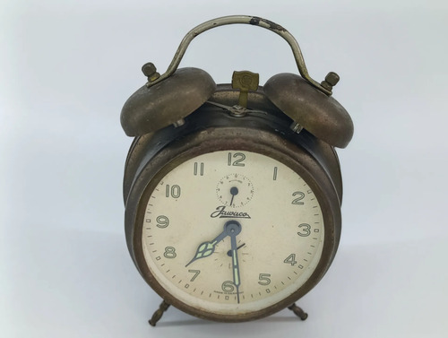 Reloj Despertador Jawaco, Antiguo, A Cuerda, Funciona, 17 × 13 × 8 cm