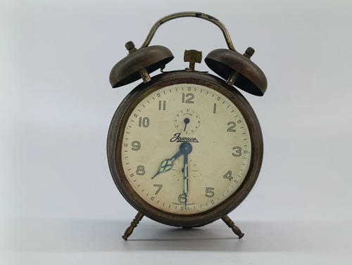 Reloj Despertador Jawaco, Antiguo, A Cuerda, Funciona, 17 × 13 × 8 cm - foto 2