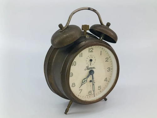 Reloj Despertador Jawaco, Antiguo, A Cuerda, Funciona, 17 × 13 × 8 cm - foto 3