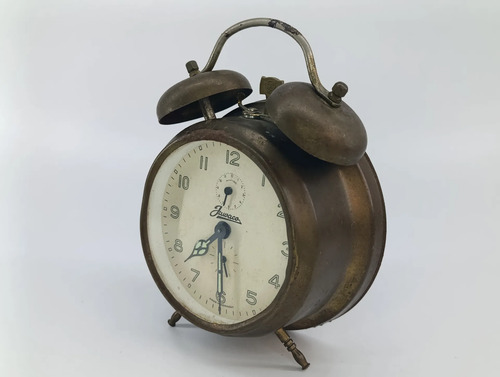 Reloj Despertador Jawaco, Antiguo, A Cuerda, Funciona, 17 × 13 × 8 cm - foto 4