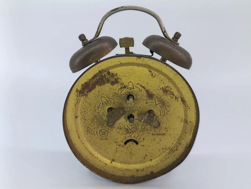 Reloj Despertador Jawaco, Antiguo, A Cuerda, Funciona, 17 × 13 × 8 cm - foto 5