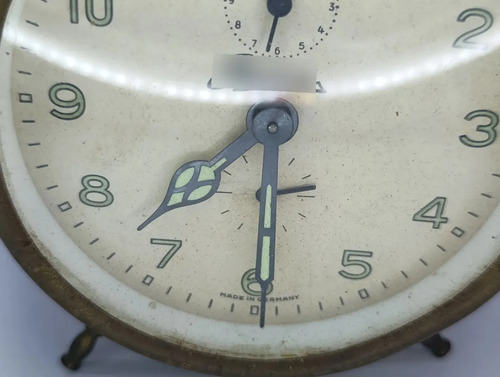 Reloj Despertador Jawaco, Antiguo, A Cuerda, Funciona, 17 × 13 × 8 cm - foto 6