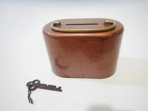 Alcancía Antigua Banco Caja Colombiana De Ahorros Con Llave, R1 - foto 4