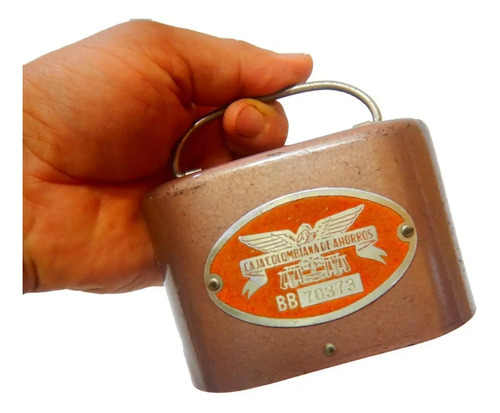 Alcancía Antigua Banco Caja Colombiana De Ahorros Con Llave, R1 - foto 5