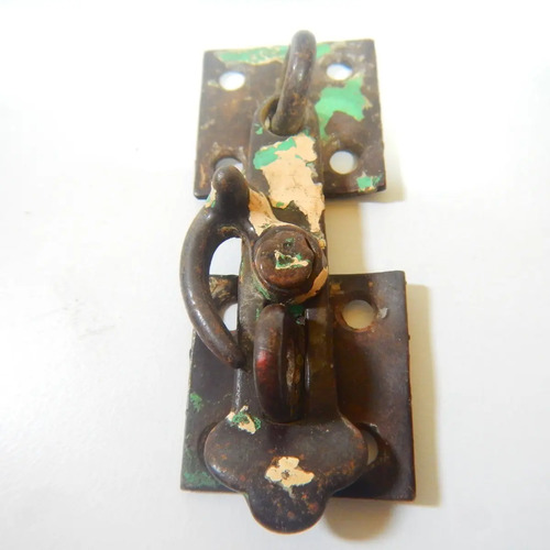 Cerrojo Antiguo Para Baúl O Mueble, Hierro Forjado Ambrosiano - foto 3