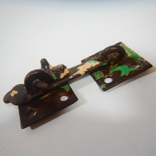 Cerrojo Antiguo Para Baúl O Mueble, Hierro Forjado Ambrosiano - foto 5