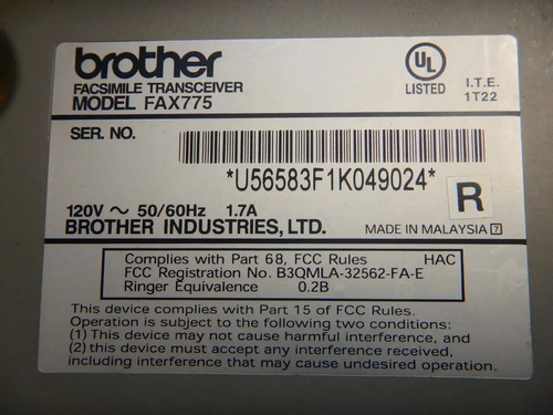 Fax Brother Con Teléfono, Funcionamiento De Impresión Desconocido, Sin Tóner - foto 9