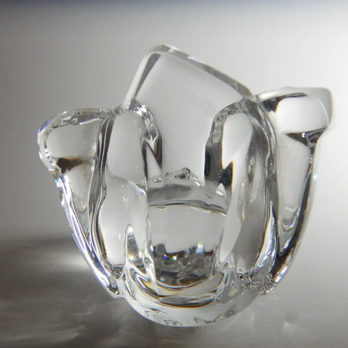 Figura Antigua En Cristal, Osito Cobby Con Dado De Letras - foto 5
