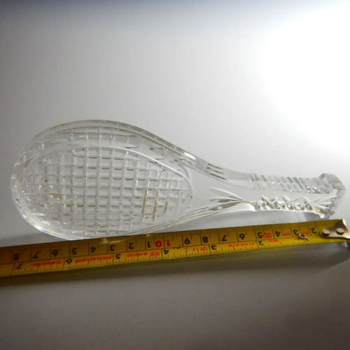 Figura Antigua En Cristal, Raqueta De Tenis - foto 4