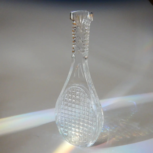 Figura Antigua En Cristal, Raqueta De Tenis - foto 7