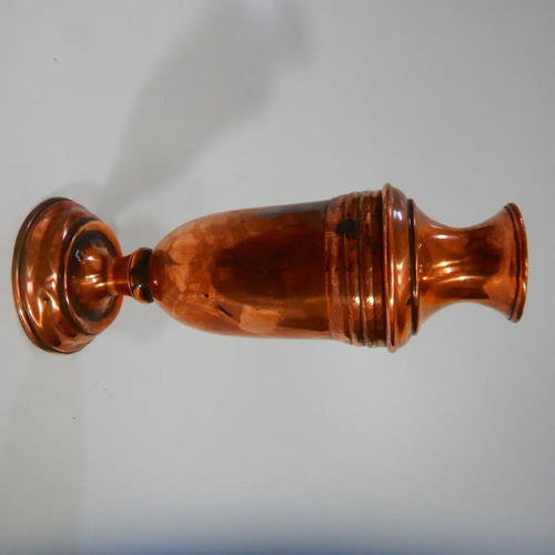 Jarrón Antiguo En Cobre, Forma De Copa Alargada - foto 9