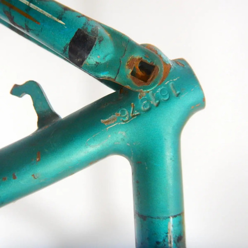 Marco Antiguo De Bicicleta Monark, Pintura Original Turquesa - foto 10