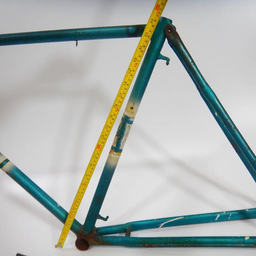 Marco Antiguo De Bicicleta Monark, Pintura Original Turquesa - foto 2