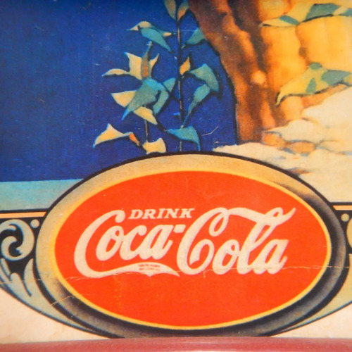 Póster Publicitario Coca-Cola Antiguo Original #3, Niño Pescando - foto 7