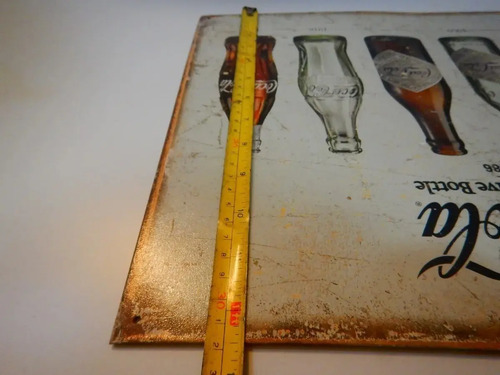 Póster Publicitario Coca-Cola Metalizado #1, Botellas Historia - foto 8