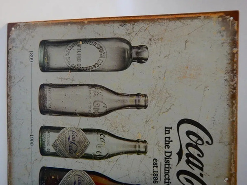 Póster Publicitario Coca-Cola Metalizado #1, Botellas Historia - foto 9