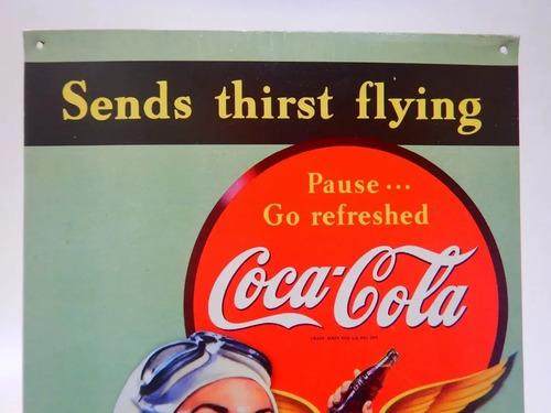 Póster Publicitario Coca-Cola Metalizado #2, Dama Piloto - foto 7