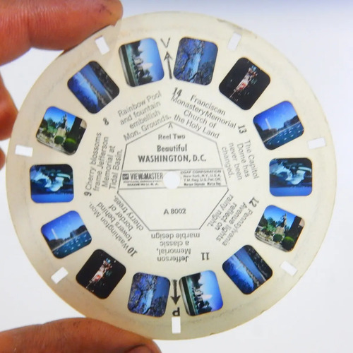 View Master 3D Estereoscopio, Discos x 3, Washington D. C.