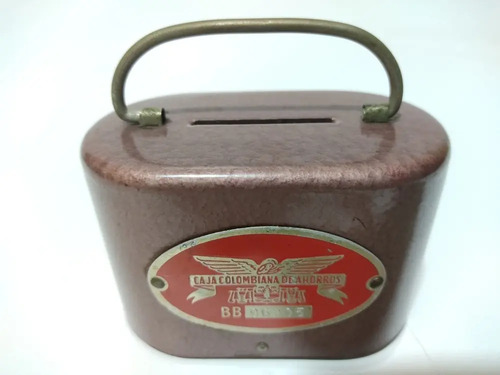 Alcancía Antigua Banco Caja Colombiana De Ahorros, Con Llave - foto 2