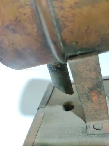 Fuelle Antiguo En Cobre, Madera Y Cuero, Art Déco, Funciona - foto 10