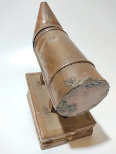Fuelle Antiguo En Cobre, Madera Y Cuero, Art Déco, Funciona - foto 4