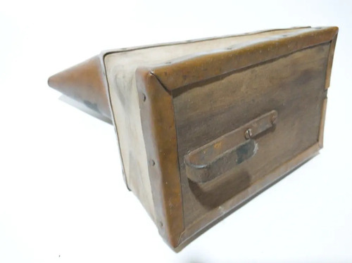 Fuelle Antiguo En Cobre, Madera Y Cuero, Art Déco, Funciona - foto 7