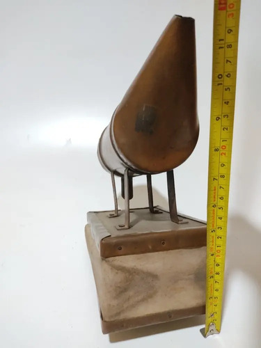 Fuelle Antiguo En Cobre, Madera Y Cuero, Art Déco, Funciona - foto 8