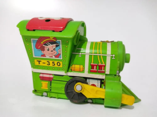 Locomotora De Juguete, Tren A Cuerda, En Hojalata Y Pasta