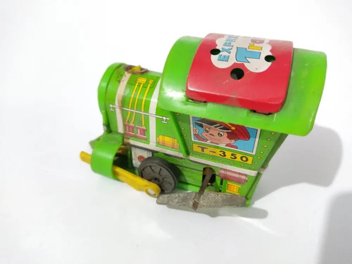 Locomotora De Juguete, Tren A Cuerda, En Hojalata Y Pasta - foto 3