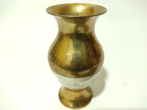 Jarrón Antiguo En Bronce Y Nácar, 12 cm - foto 3